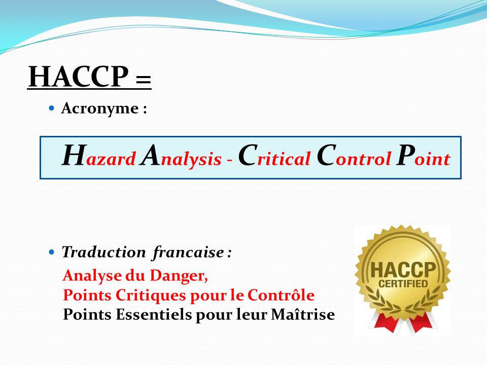 Sujet Examen Haccp